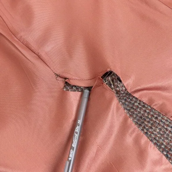 Vintage Harris Tweed Brown Wool Blazer 40R Handwoven Scotland - Picture 14 of 15